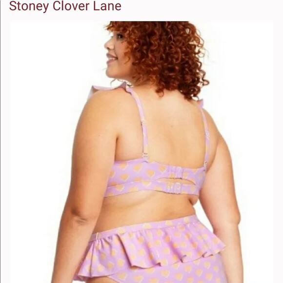 Stoney Clover Ln heart bikini plus sized - Picture 2 of 12